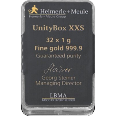 Heimerle + Meule Unity Box - 32 x 1g - guldinvesteringstacka