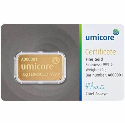 Umicore - 10g - investeringsguldtacka
