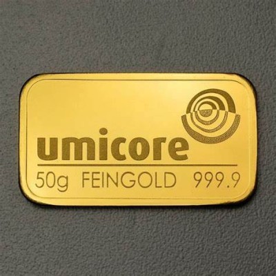 Umicore - 50g - investeringsguldtacka