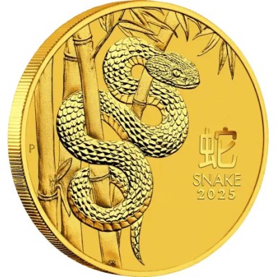 Lunar Snake 2025 - 1/4 Oz - guldinvesteringsmynt