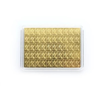Valcambi 50 x 1g Combi-tacka - guldinvesteringstacka