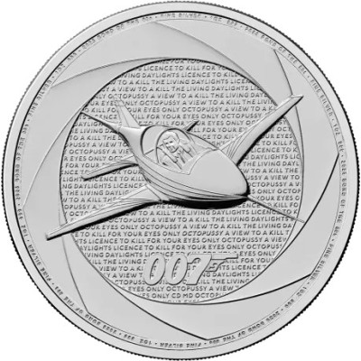 Sex decennier av 007 (80-talet) - James Bond - 1 Oz - silver investeringsmynt