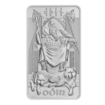 Nordiska gudar - Oden - 10 Oz - silver investeringsblock