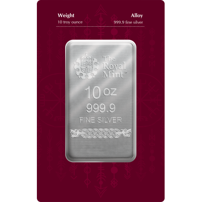 Nordiska gudar - Oden - 10 Oz - silver investeringsblock