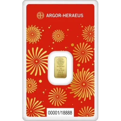 Argor Heraeus - Ormens år (2025) - 1 g - guldtacka