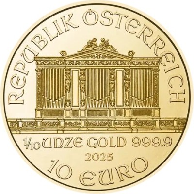 Wiener Philharmoniker (2025) - 1/10 Oz - guldinvesteringsmynt