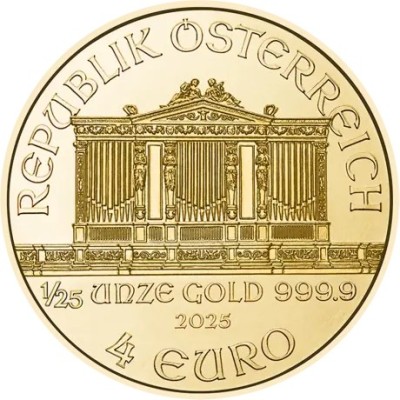 Wiener Philharmoniker (2025) - 1/25 Oz - guldinvesteringsmynt