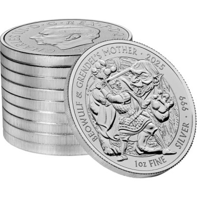 Myter & legender - Beowulf & Grendels mor - 1 Oz - silverinvesteringsmynt