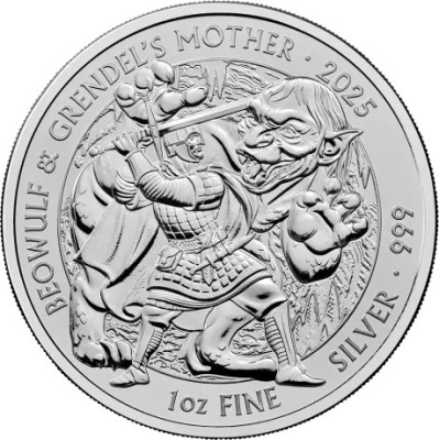Myter & legender - Beowulf & Grendels mor - 1 Oz - silverinvesteringsmynt