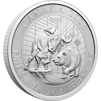 Tjur och Björn (2025) - 2 Oz - silverinvesteringsmynt