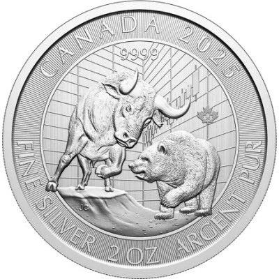Tjur och Björn (2025) - 2 Oz - silverinvesteringsmynt