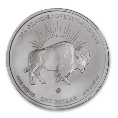 Mesa Grande Native American Bison Dollar (2025) - 1 Oz - Silver Samlarmynt
