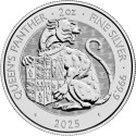 Tudor Beasts Drottning Panther - 2 Oz - Silverinvesteringsmynt