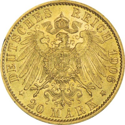 Tyska riket 20 mark - 7,96 g - investeringsmynt i guld