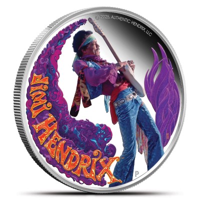 Jimi Hendrix - 1 Oz Silver Samlarmynt