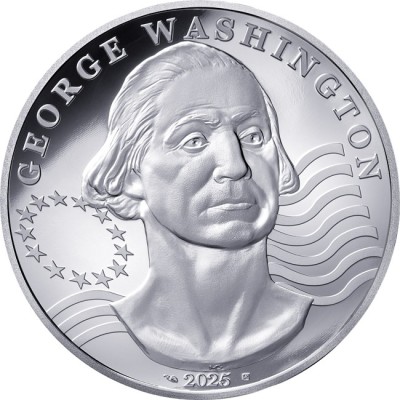 George Washington - 2 Oz - Silver Samlarmynt (leverans 15.5.2025)