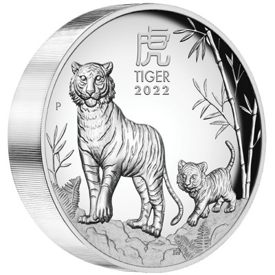 Australisk Lunar Tiger - 5 Oz - Silver Samlarmynt