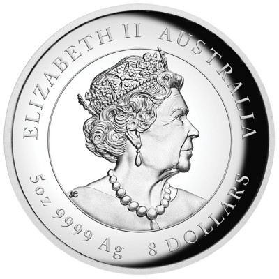 Australisk Lunar Tiger - 5 Oz - Silver Samlarmynt