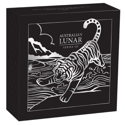 Australisk Lunar Tiger - 5 Oz - Silver Samlarmynt