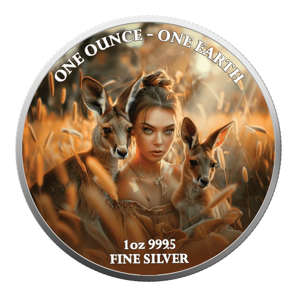 Jorden - 1 Oz - Australien - Samlarmynt i silver