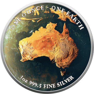 Jorden - 1 Oz - Australien - Samlarmynt i silver