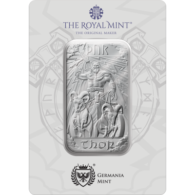 Norse Gods - Thor - 1 Oz - silver investeringsblock (leverans 1.7.2025)