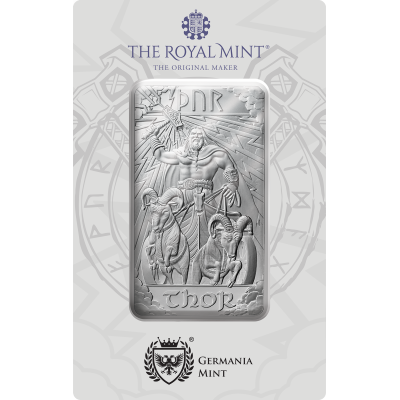 Nordiska gudar - Thor - 10 Oz - silver investeringsblock (leverans 1.7.2025)