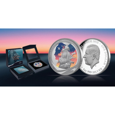 Kapten Cook - Andra resan - 1 Oz - silver proof samlarmynt