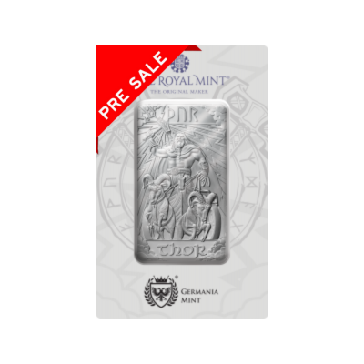 Nordiska gudar - Thor - 10 Oz - silver investeringsblock (leverans 1.7.2025)