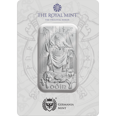 Nordiska gudar - Oden - 1 Oz - silver investeringsblock