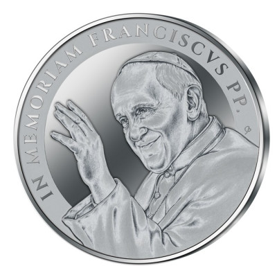 In memoriam - Påve Franciskus - 1 Oz - silver samlarmynt