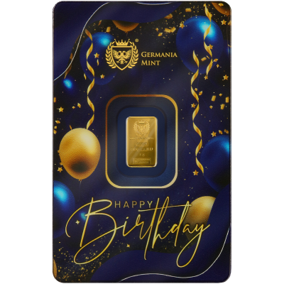Happy Birthday - 1 g - investeringsguldtacka