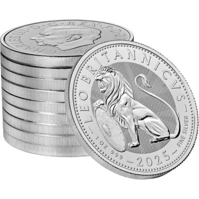 Brittiskt lejon (2025) - 1 Oz - silverinvesteringsmynt