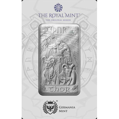 Nordiska gudar - Tor - 10 Oz - silver investeringsblock