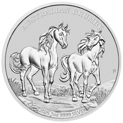 Australiska Brumby (2025) - 1 Oz - Silverinvesteringsmynt (leverans 10.9.2025)
