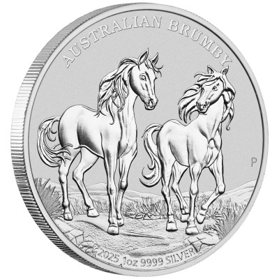 Australiska Brumby (2025) - 1 Oz - Silverinvesteringsmynt (leverans 10.9.2025)