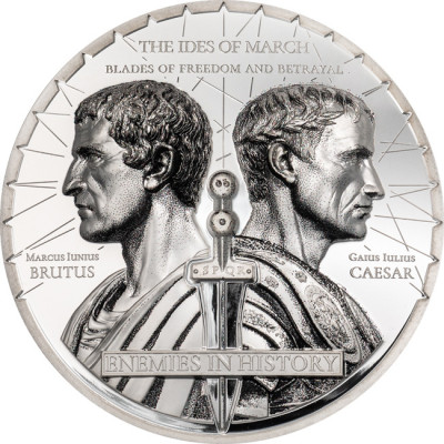 Brutus vs. Caesar (2025) - 2 Oz - Silver Proof Samlarmynt (leverans 5.10.2025)