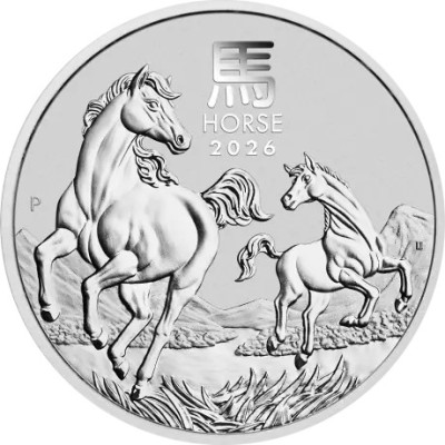 Lunar Horse (2026) - 1KG - investeringsmynt i silver