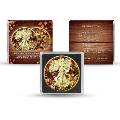 American Eagle, Happy Thanksgiving Day - 1 Oz - Silver Samlarmynt