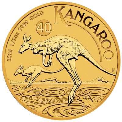 Australisk känguru (2026) - 1/2 Oz - guldinvesteringsmynt