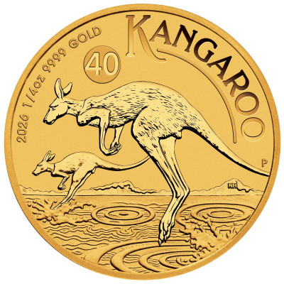 Australisk känguru (2026) - 1/4 Oz - guldinvesteringsmynt