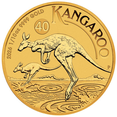 Australisk känguru (2026) - 1/10 Oz - guldinvesteringsmynt