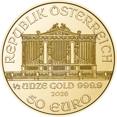 Wiener Philharmoniker (2026) - 1/2 Oz - guldinvesteringsmynt