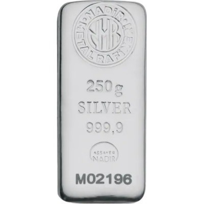 Nadir Metal Rafineri - 250 g - investeringstacka i silver
