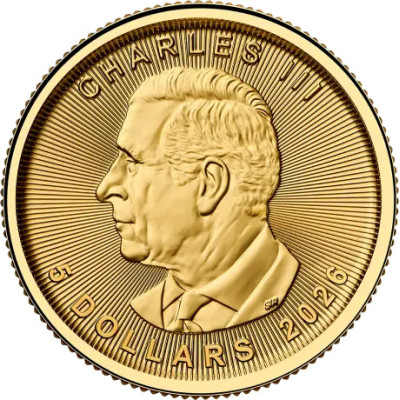 Maple Leaf (2026) - 1/10 Oz - guldinvesteringsmynt