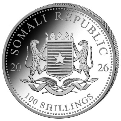 Afrikansk elefant (2026) - 1 Oz - Silverinvesteringsmynt