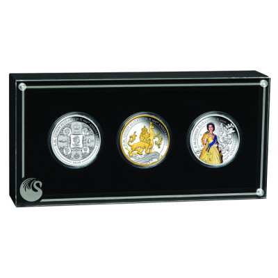 Drottning Elizabeth II - Silver Proof samlarmynt set