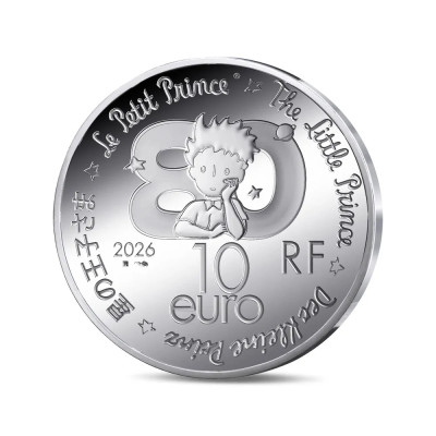 Lilla Prinsen - Flygplan - 22,5g - silver proof samlarmynt
