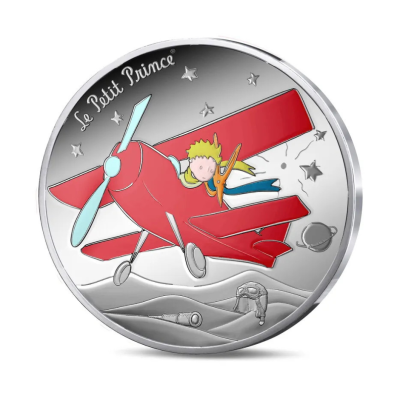 Lilla Prinsen - Flygplan - 22,5g - silver proof samlarmynt