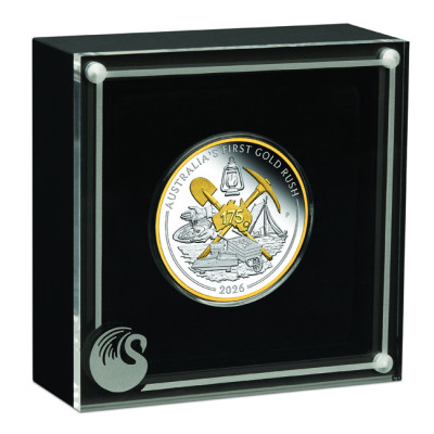 Australiens första guldrush - 1 Oz - Silver samlarmynt